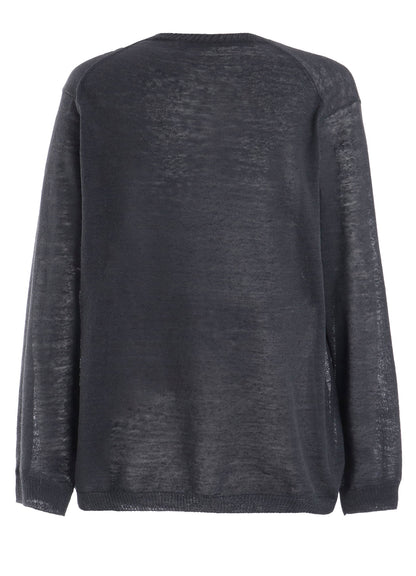 12G1PLY PLAIN STITCH ROUND NECK PULLOVER