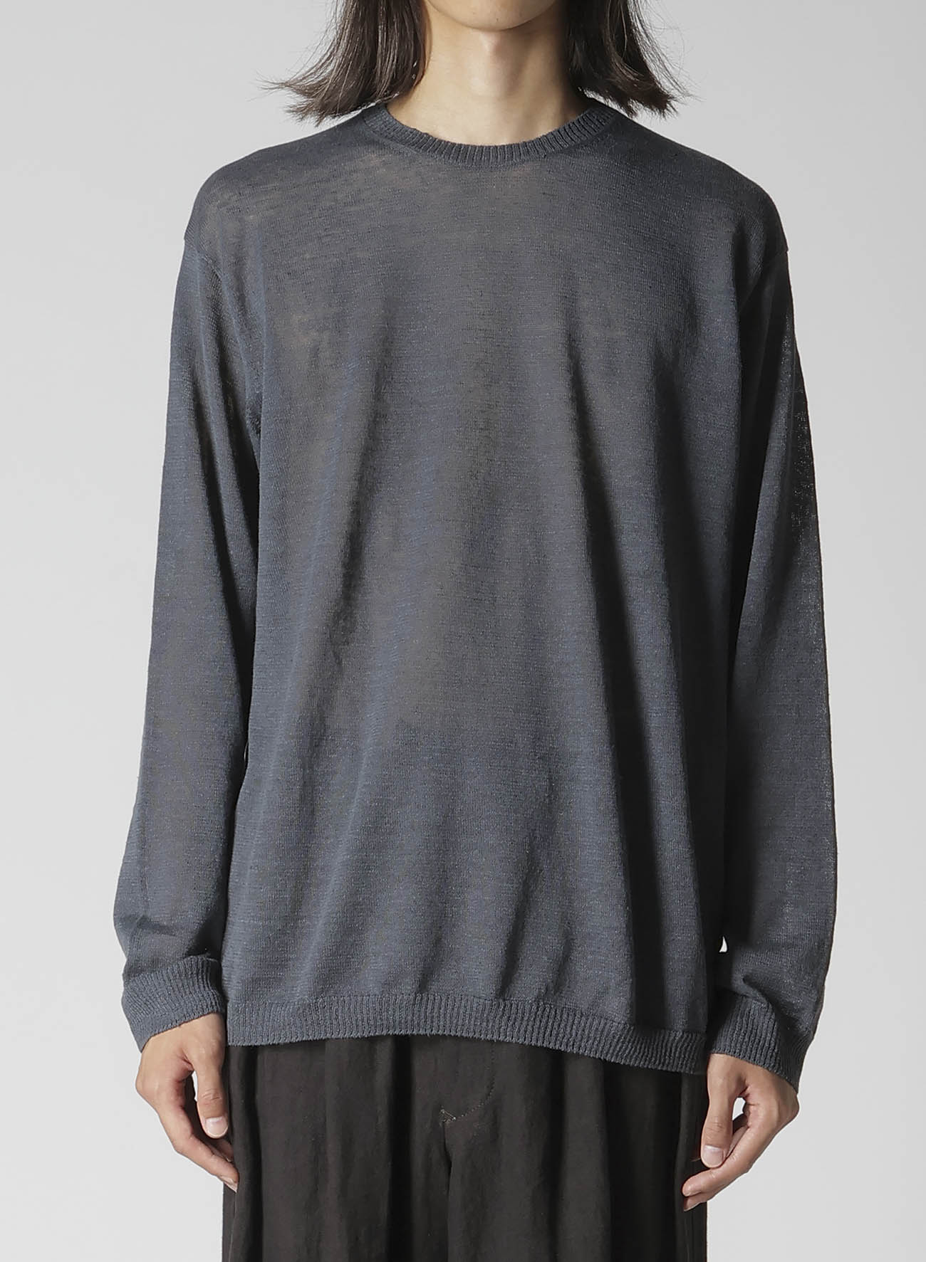 12G1PLY PLAIN STITCH ROUND NECK PULLOVER