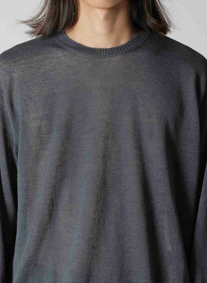 12G1PLY PLAIN STITCH ROUND NECK PULLOVER