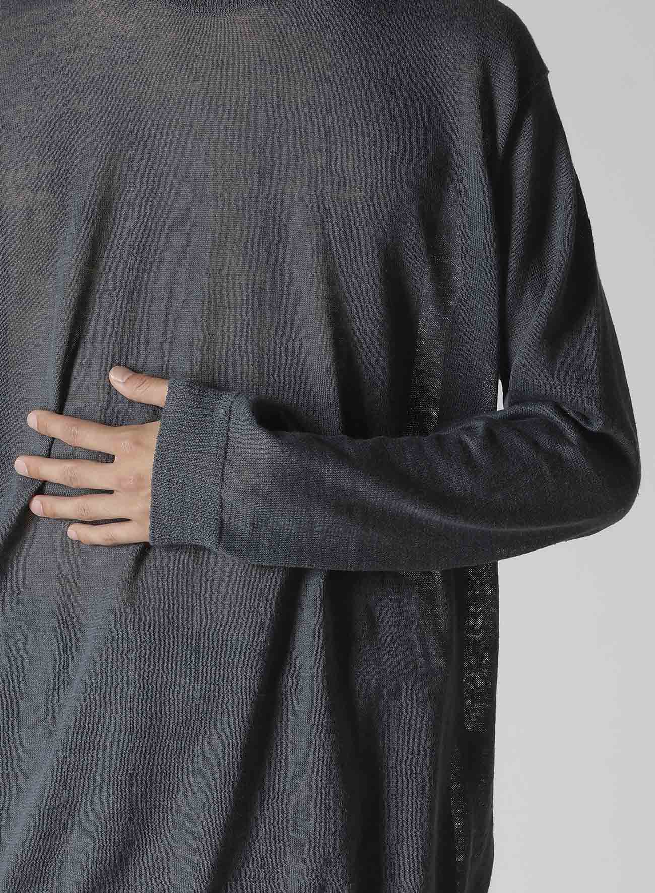 12G1PLY PLAIN STITCH ROUND NECK PULLOVER