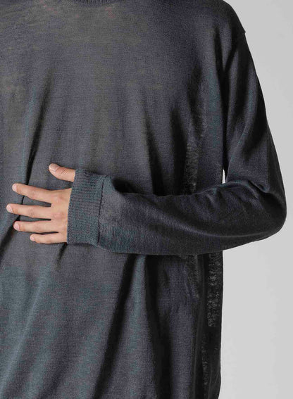 12G1PLY PLAIN STITCH ROUND NECK PULLOVER