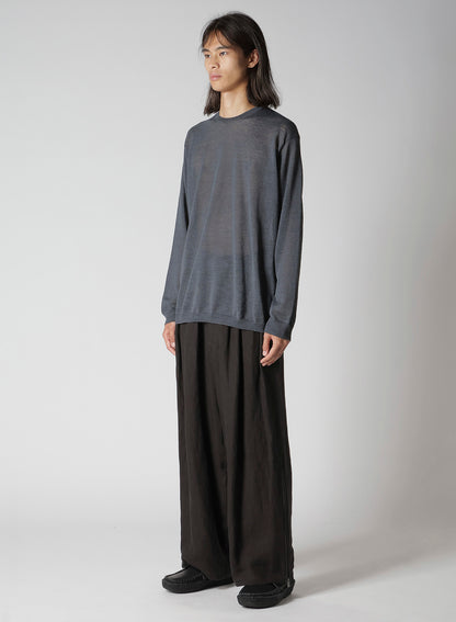 12G1PLY PLAIN STITCH ROUND NECK PULLOVER