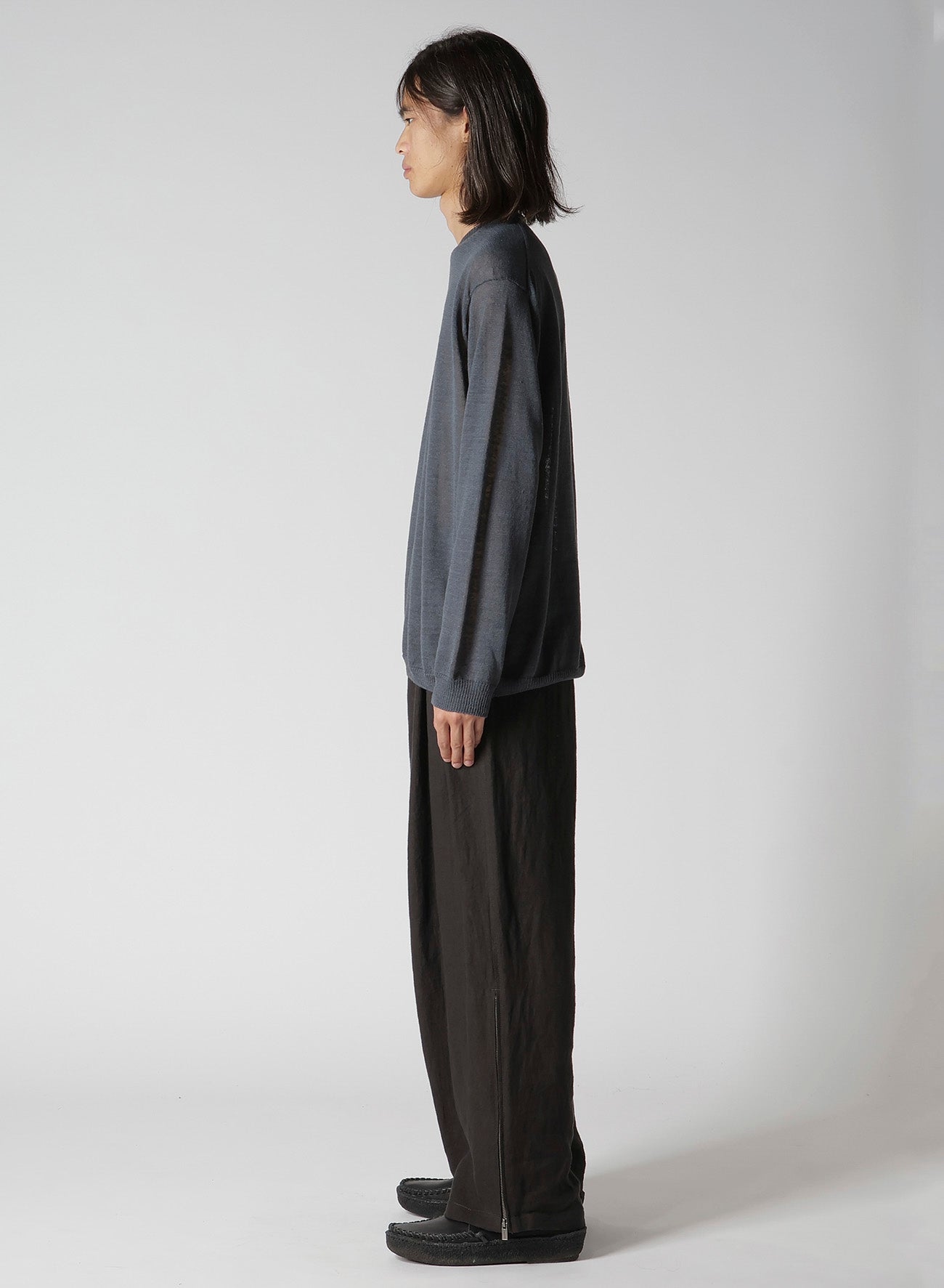 12G1PLY PLAIN STITCH ROUND NECK PULLOVER