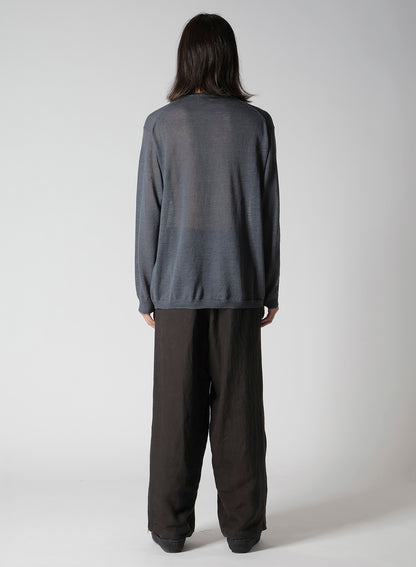 12G1PLY PLAIN STITCH ROUND NECK PULLOVER