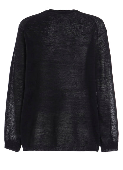 12G1PLY PLAIN STITCH ROUND NECK PULLOVER