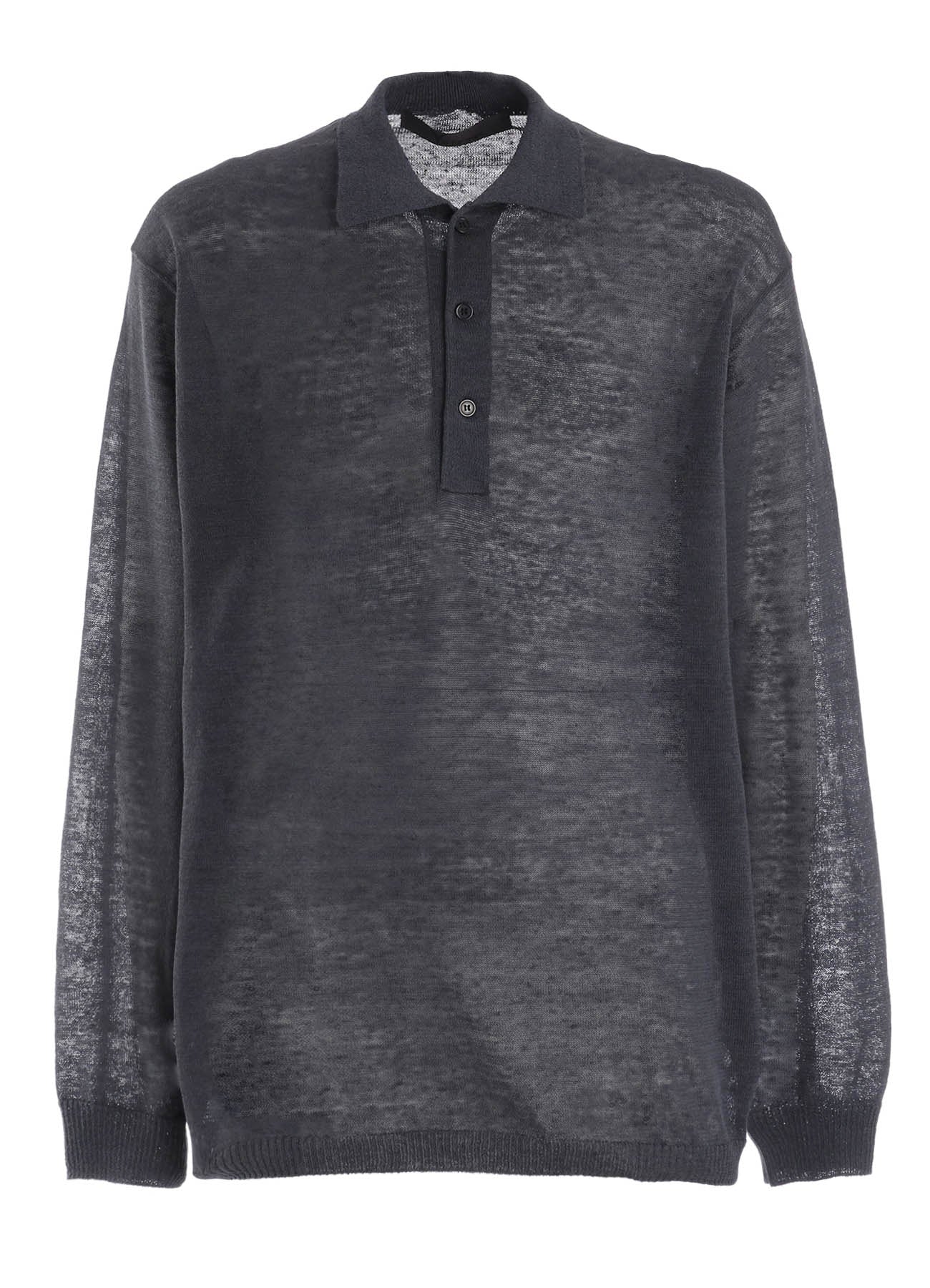 12G1PLY PLAIN STITCH POLO COLLAR PULLOVER