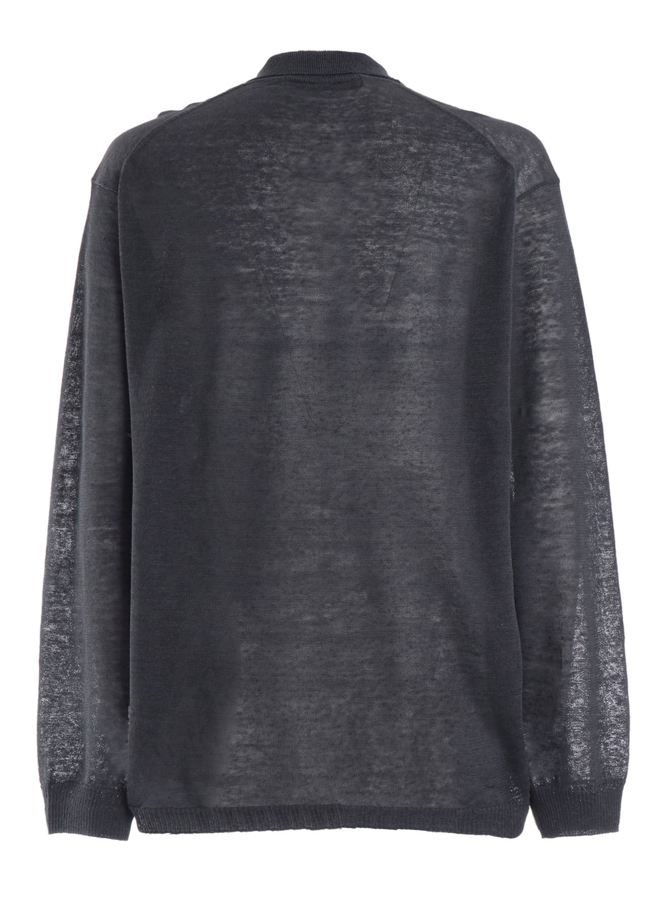 12G1PLY PLAIN STITCH POLO COLLAR PULLOVER