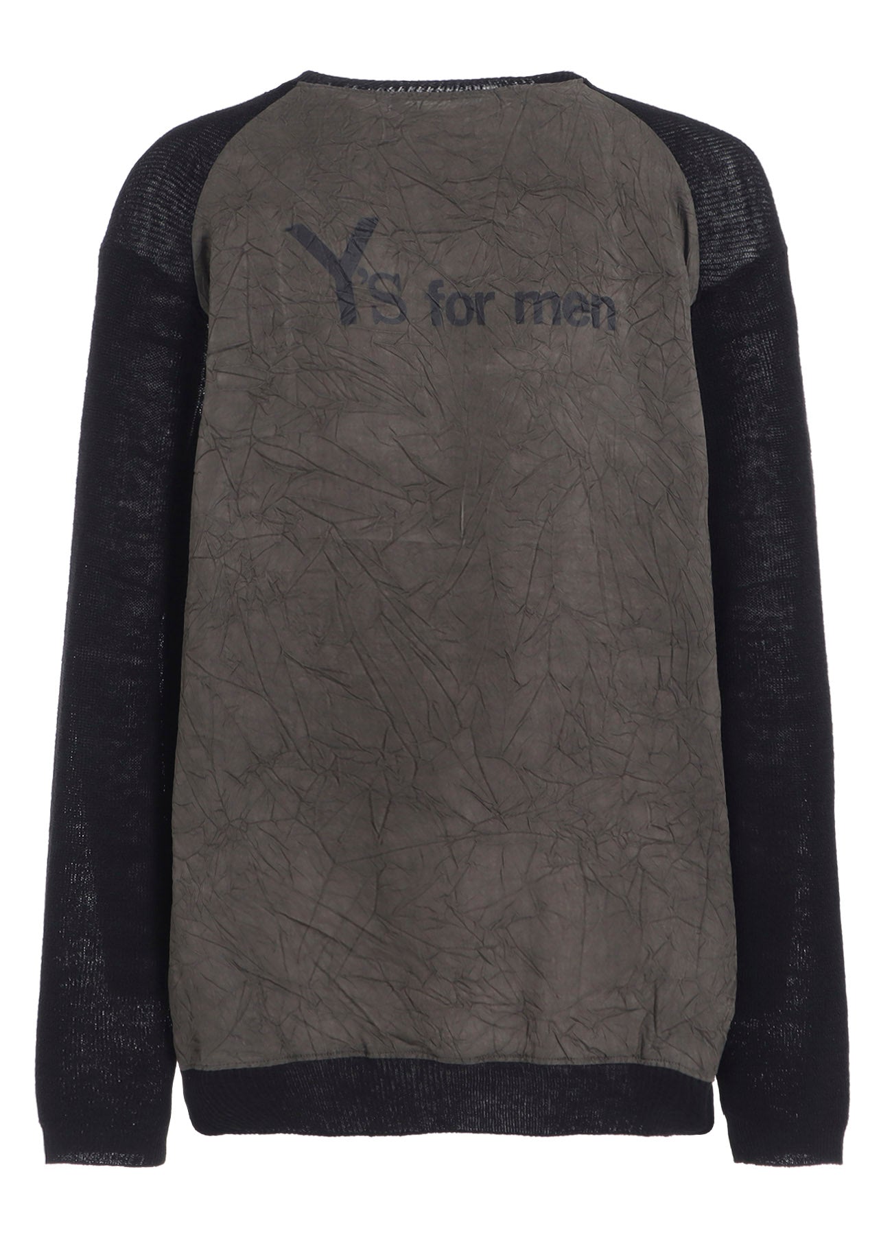Y's for men BIG LOGO ROUND NECK PULLOVER