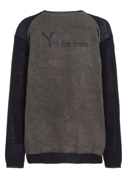 Y's for men BIG LOGO ROUND NECK PULLOVER