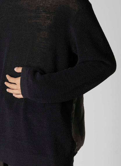 Y's for men BIG LOGO ROUND NECK PULLOVER