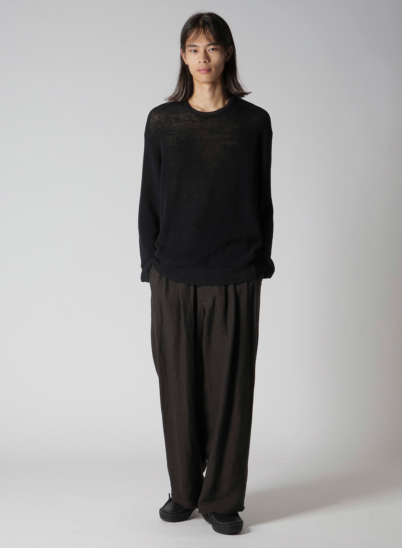 Y's for men BIG LOGO ROUND NECK PULLOVER