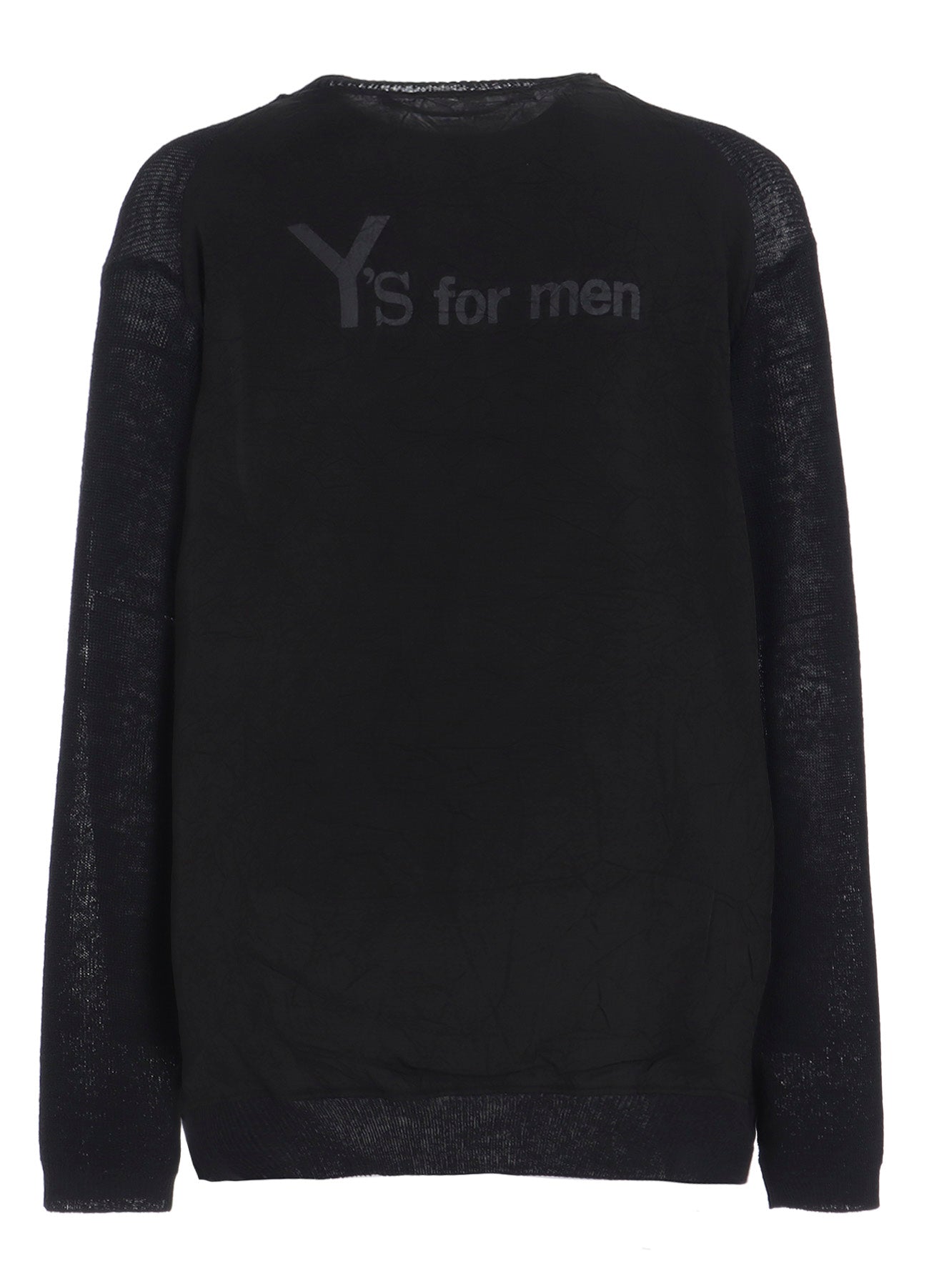 Y's for men BIG LOGO ROUND NECK PULLOVER