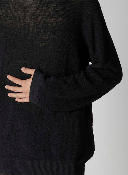 Y's for men BIG LOGO ROUND NECK PULLOVER