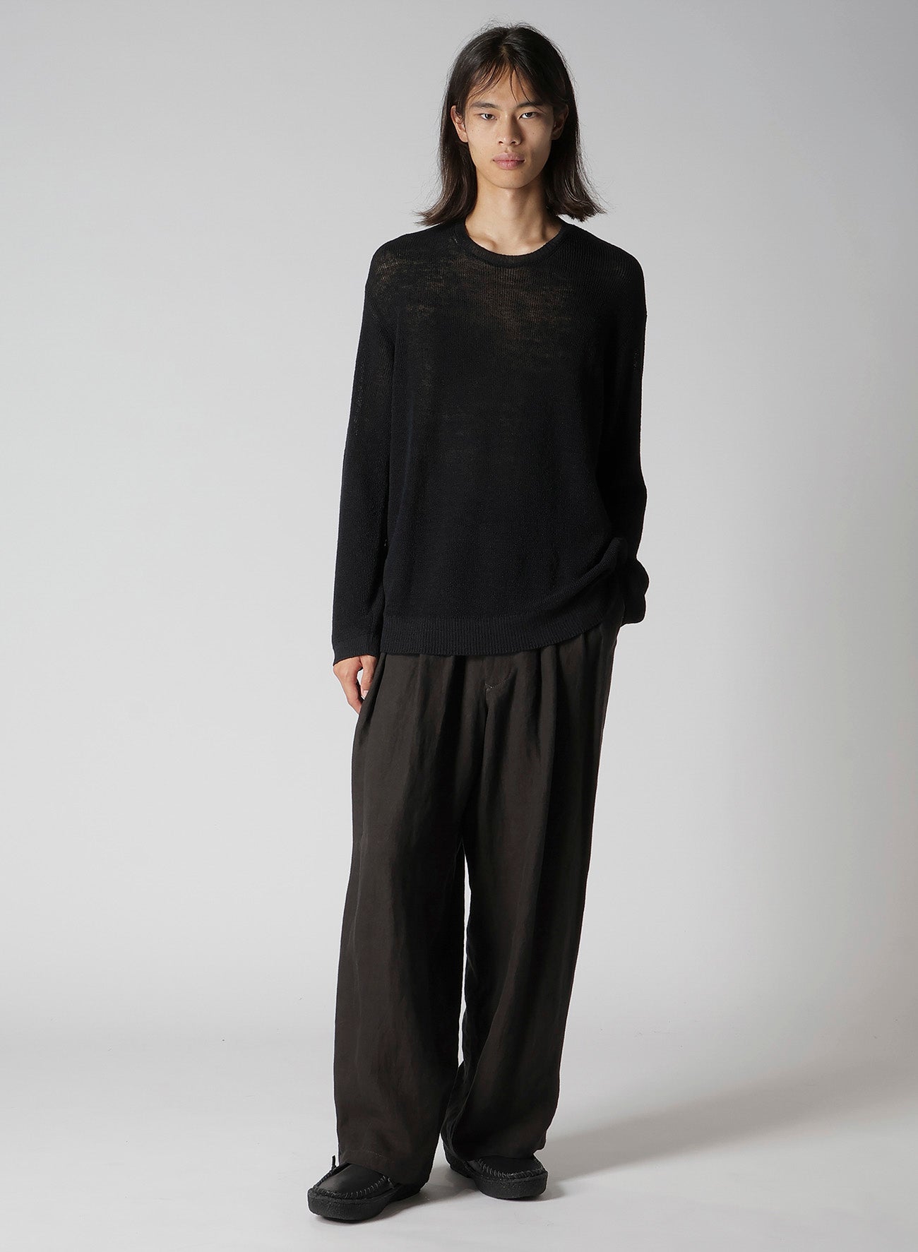 Y's for men BIG LOGO ROUND NECK PULLOVER