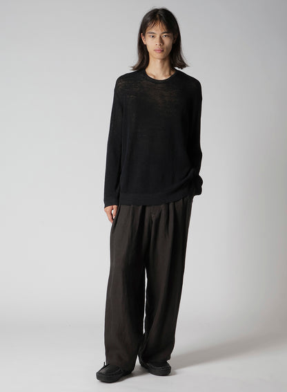 Y's for men BIG LOGO ROUND NECK PULLOVER