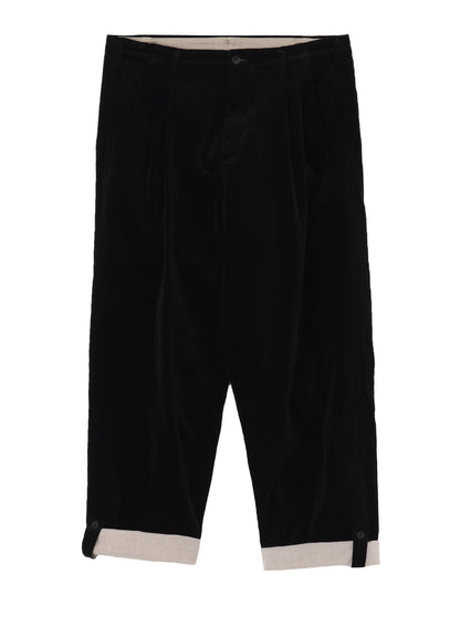 DOUBLE FACE HEM TAB PANTS