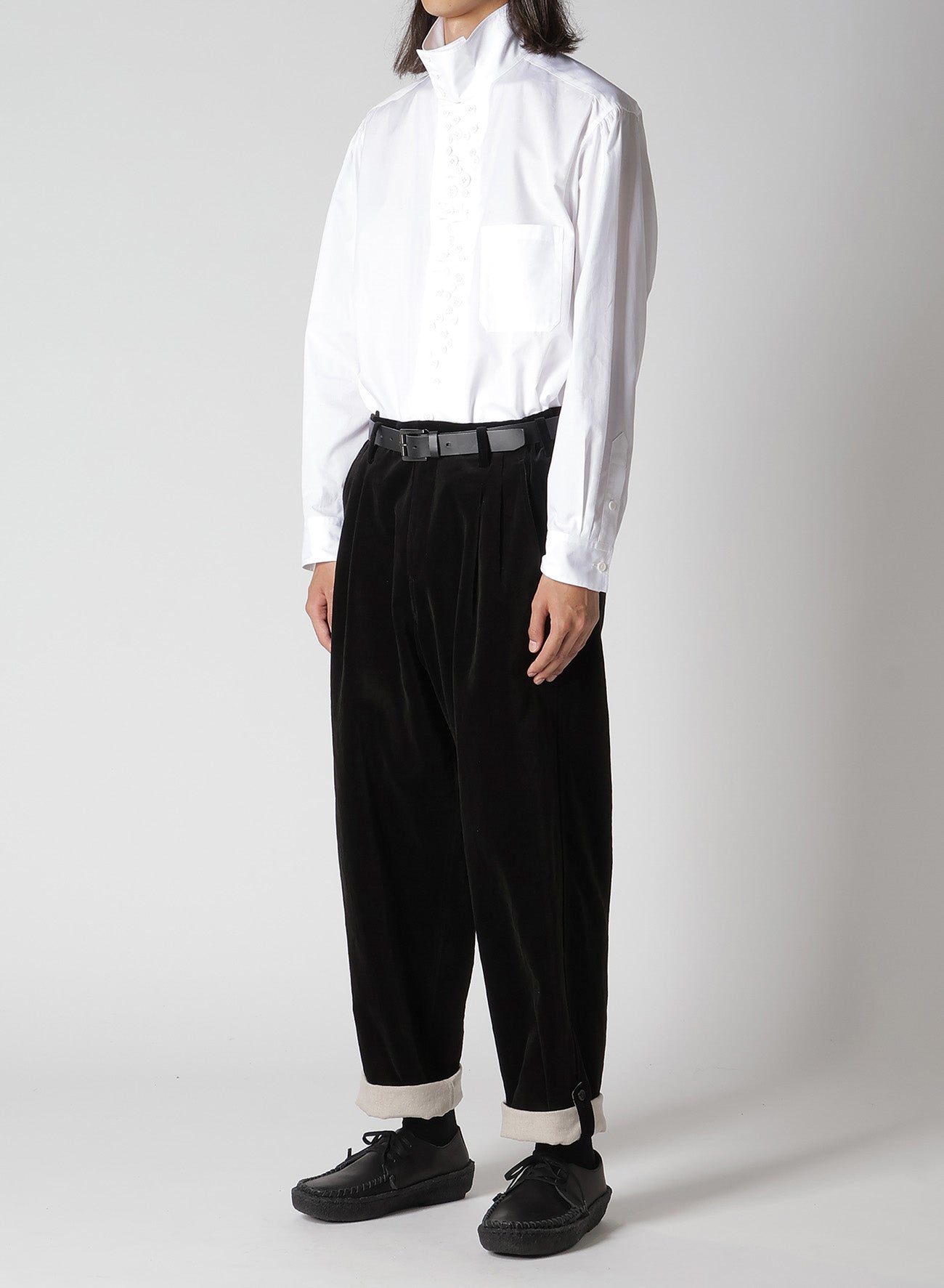 DOUBLE FACE HEM TAB PANTS