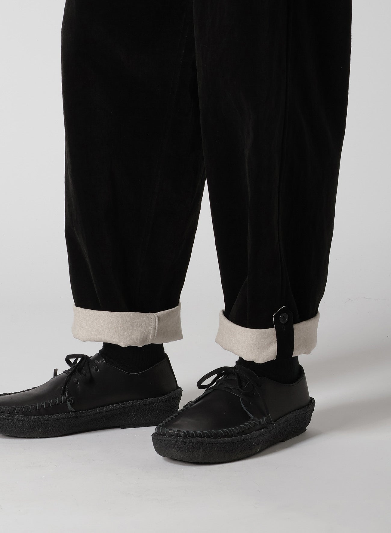 DOUBLE FACE HEM TAB PANTS