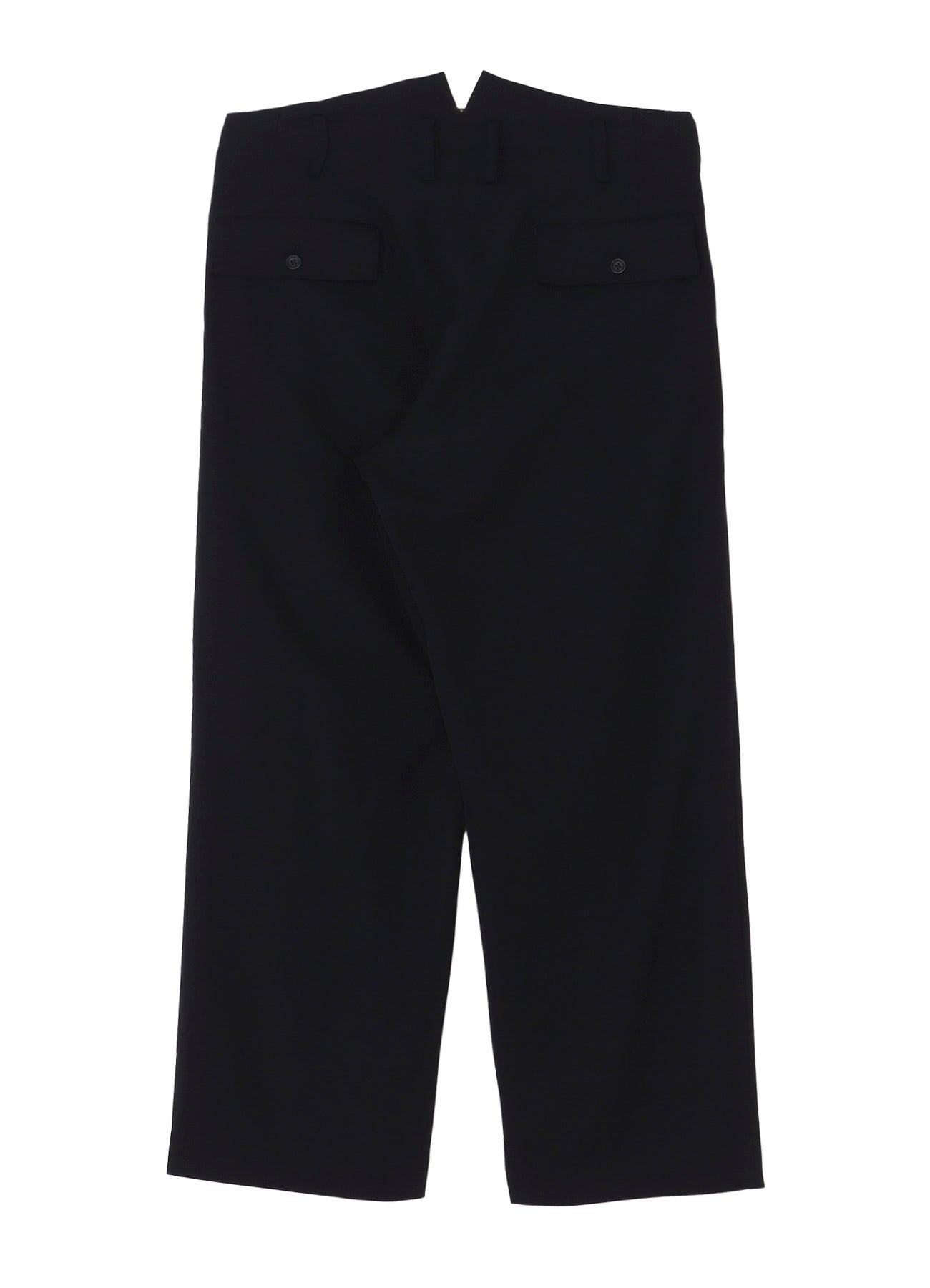 WOOL GABARDINE COIN POCKET TUCK PANTS