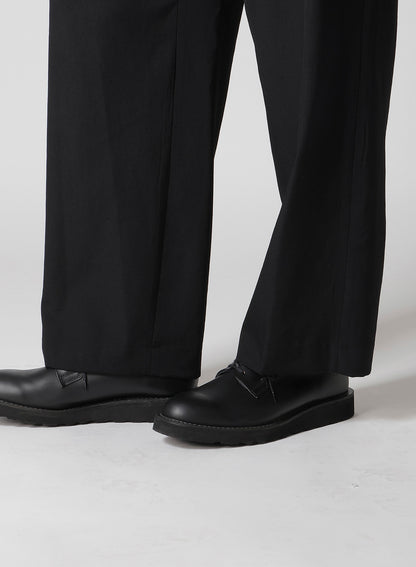 WOOL GABARDINE COIN POCKET TUCK PANTS