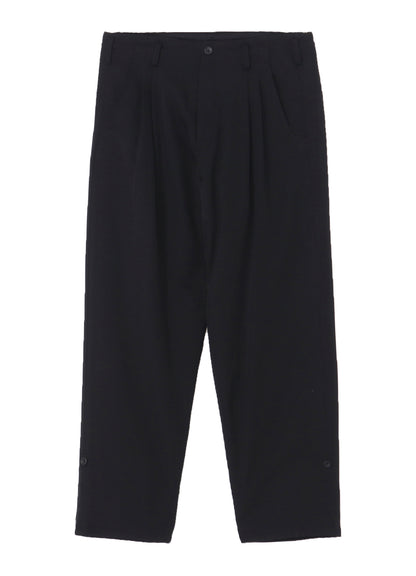 WOOL GABARDINE HEM TAB PANTS