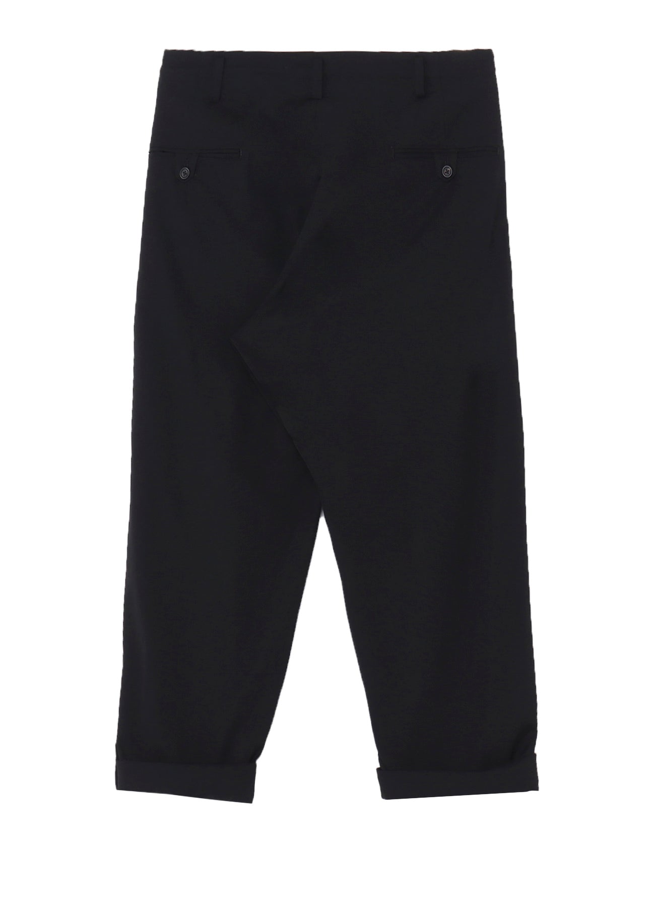 WOOL GABARDINE HEM TAB PANTS