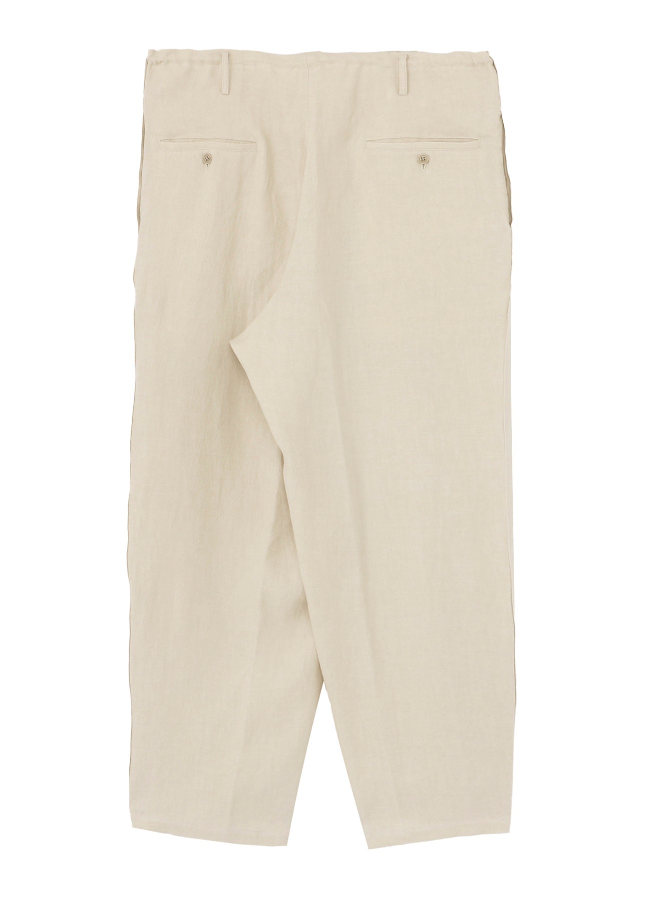 UN-DYED LINEN TWILL SIDE TAPE PANTS