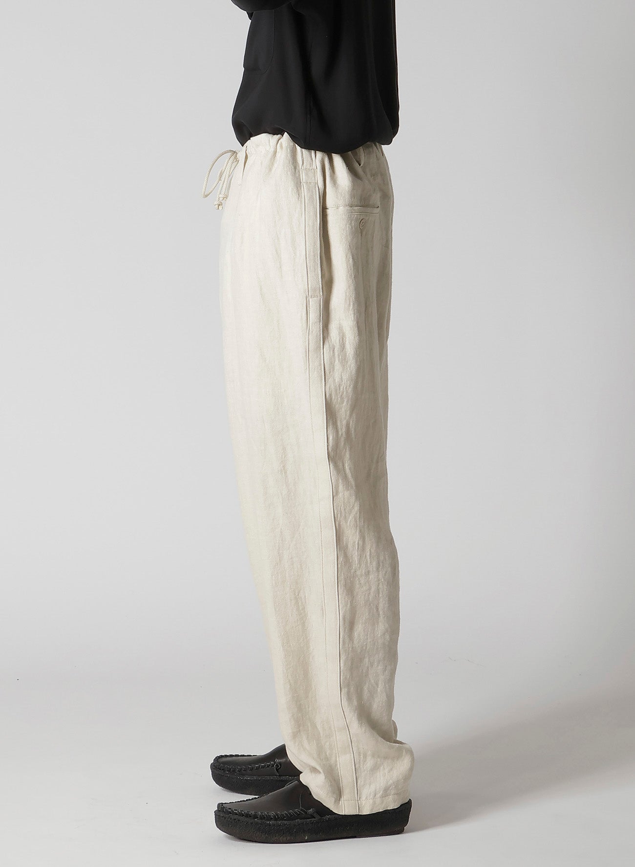 UN-DYED LINEN TWILL SIDE TAPE PANTS – THE SHOP YOHJI YAMAMOTO