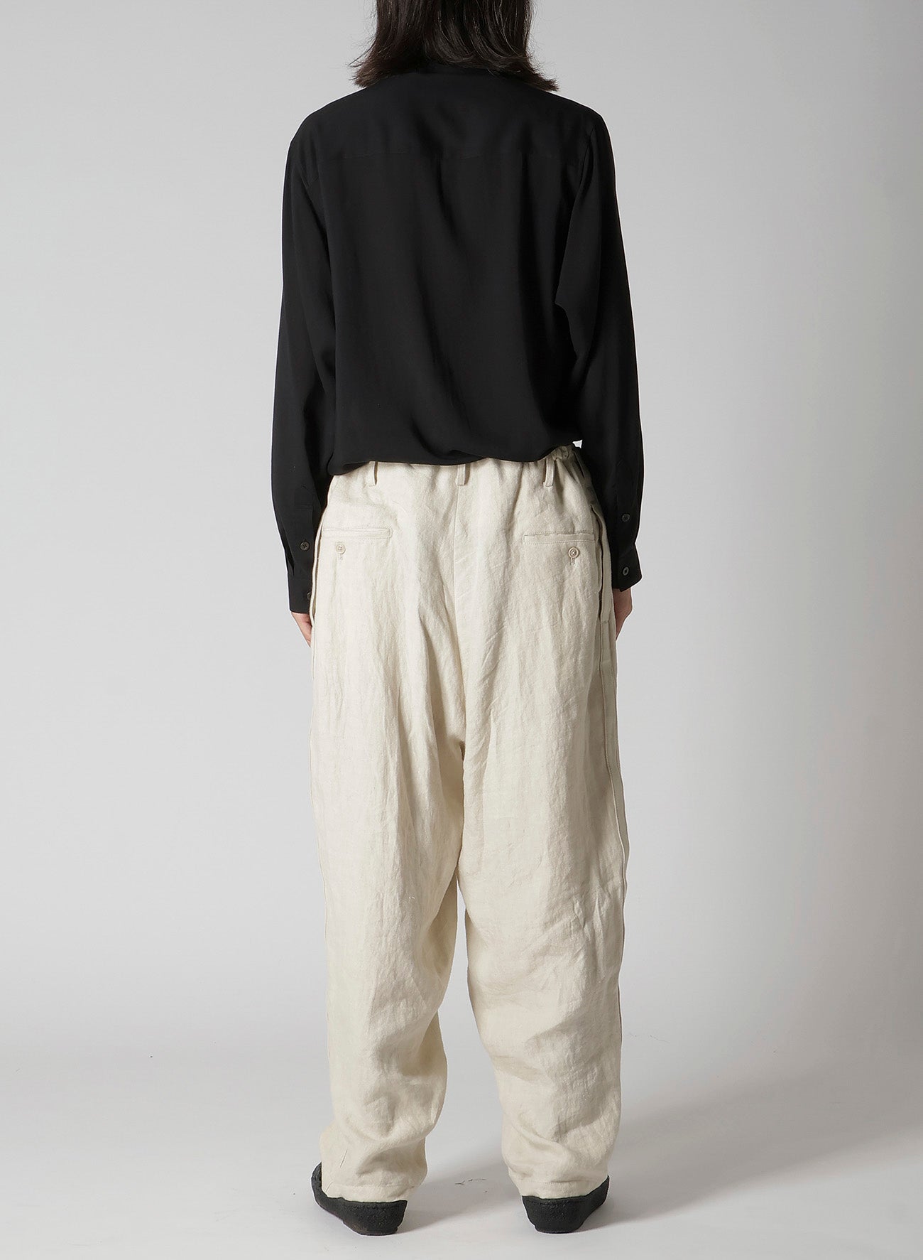 UN-DYED LINEN TWILL SIDE TAPE PANTS – THE SHOP YOHJI YAMAMOTO