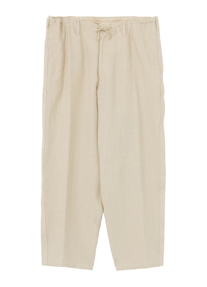 UN-DYED LINEN TWILL SIDE TAPE PANTS