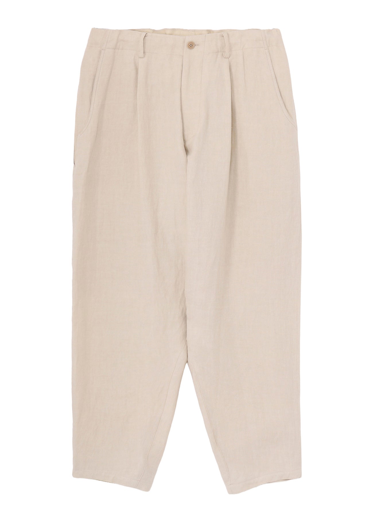 【PIECE UNIQUE】UN-DYED LINEN TWILL SIDE-ZIP PANTS