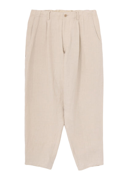【PIECE UNIQUE】UN-DYED LINEN TWILL SIDE-ZIP PANTS