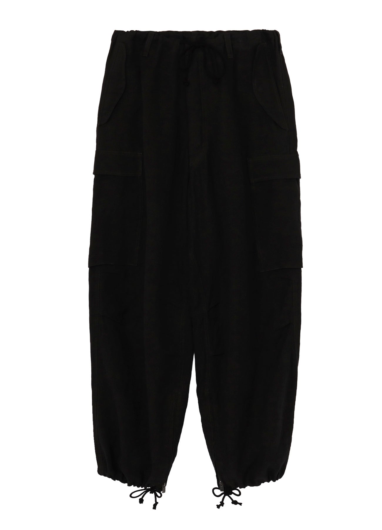 【PIECE UNIQUE】LINEN TWILL HEM-ZIP CARGO PANTS