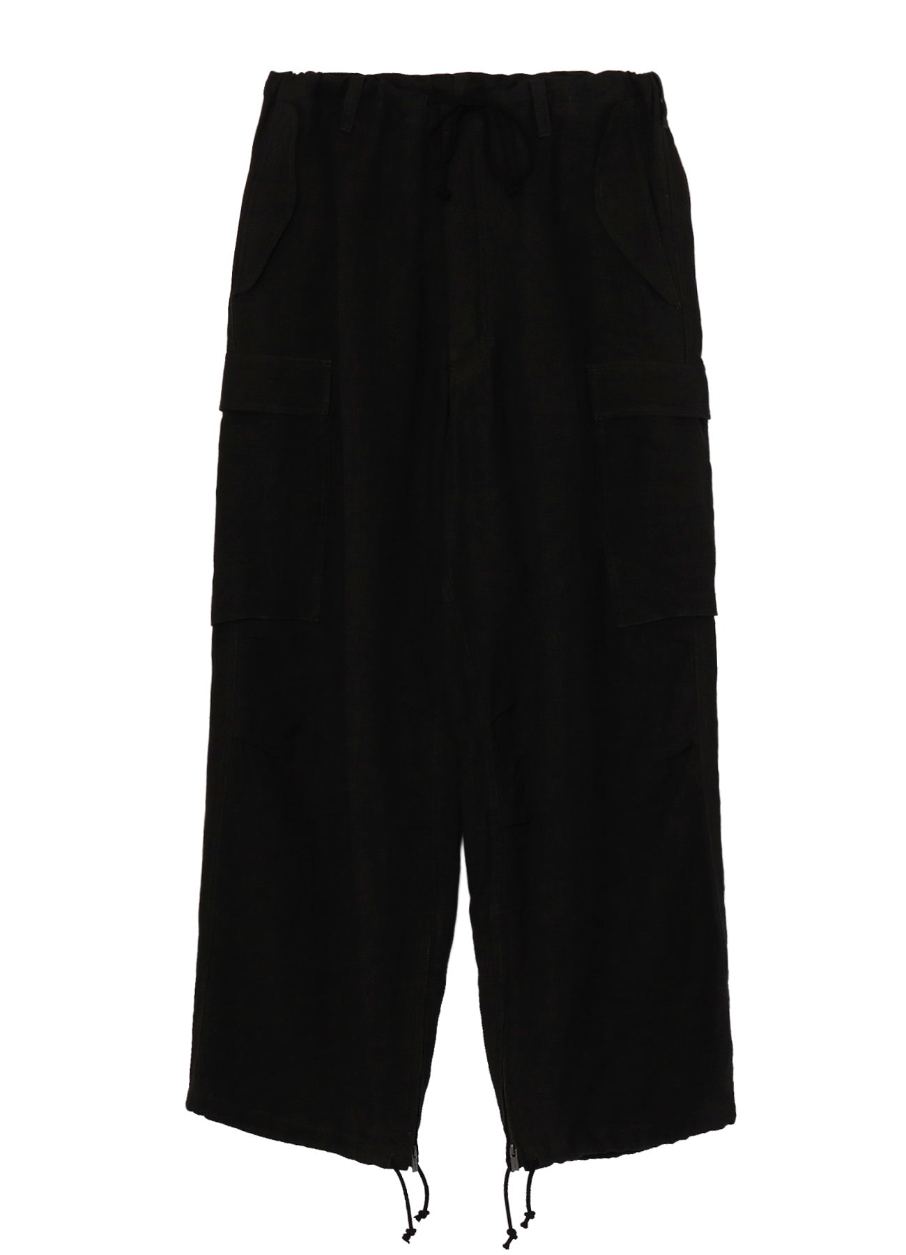 【PIECE UNIQUE】LINEN TWILL HEM-ZIP CARGO PANTS