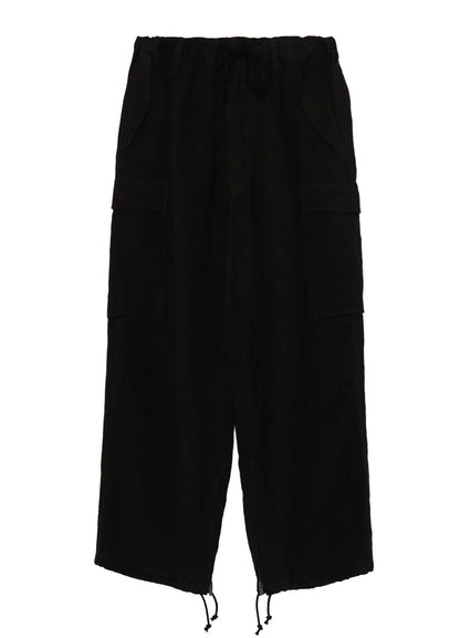 【PIECE UNIQUE】LINEN TWILL HEM-ZIP CARGO PANTS
