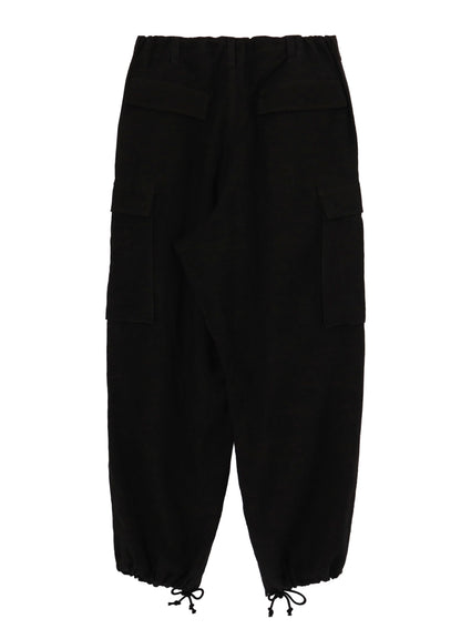 【PIECE UNIQUE】LINEN TWILL HEM-ZIP CARGO PANTS