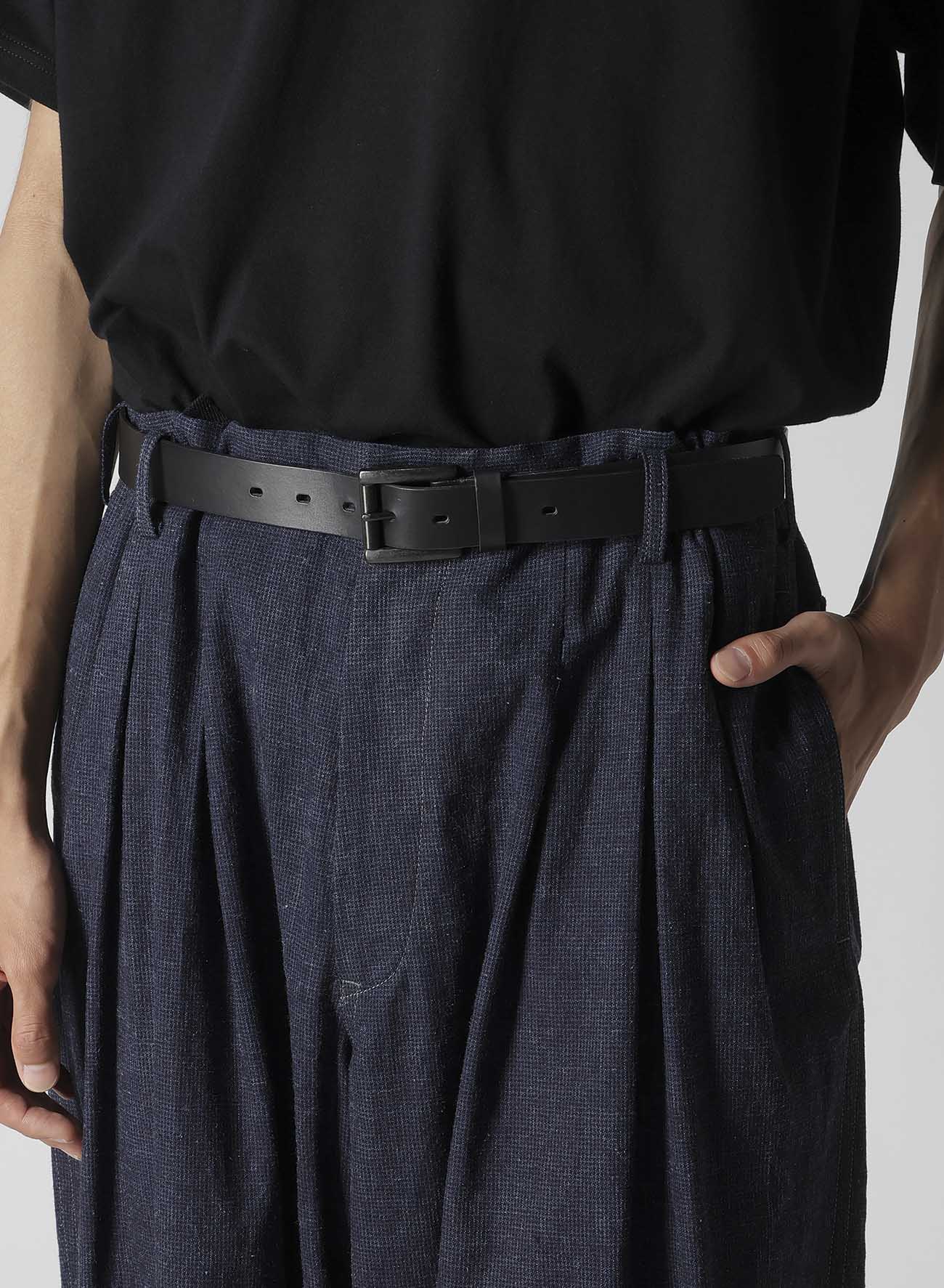 INK-DYED HOUNDSTOOTH 12 TUCKS PANTS