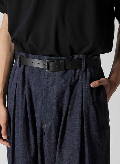 INK-DYED HOUNDSTOOTH 12 TUCKS PANTS