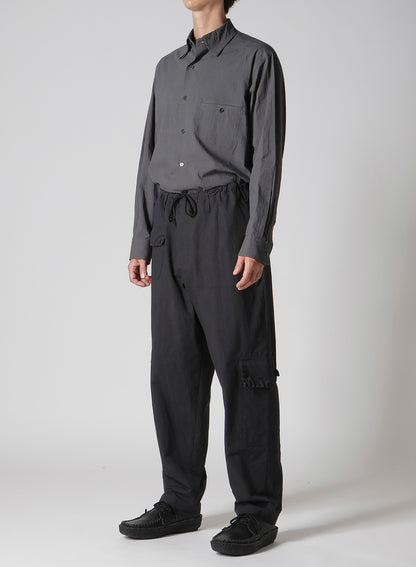 HAND STITCH SIDE TUCK STRING PANTS