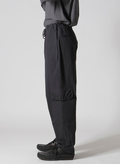 HAND STITCH SIDE TUCK STRING PANTS