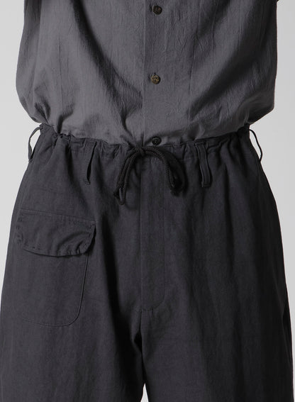 HAND STITCH SIDE TUCK STRING PANTS