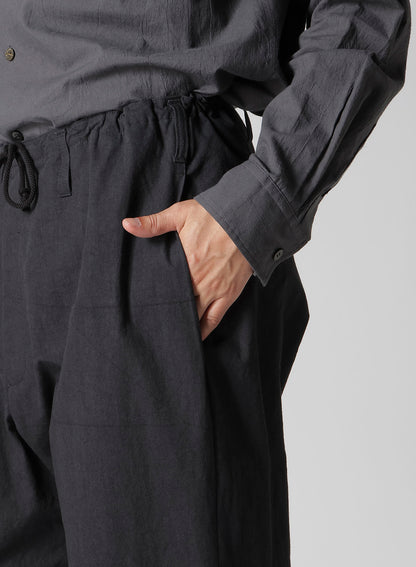 HAND STITCH SIDE TUCK STRING PANTS