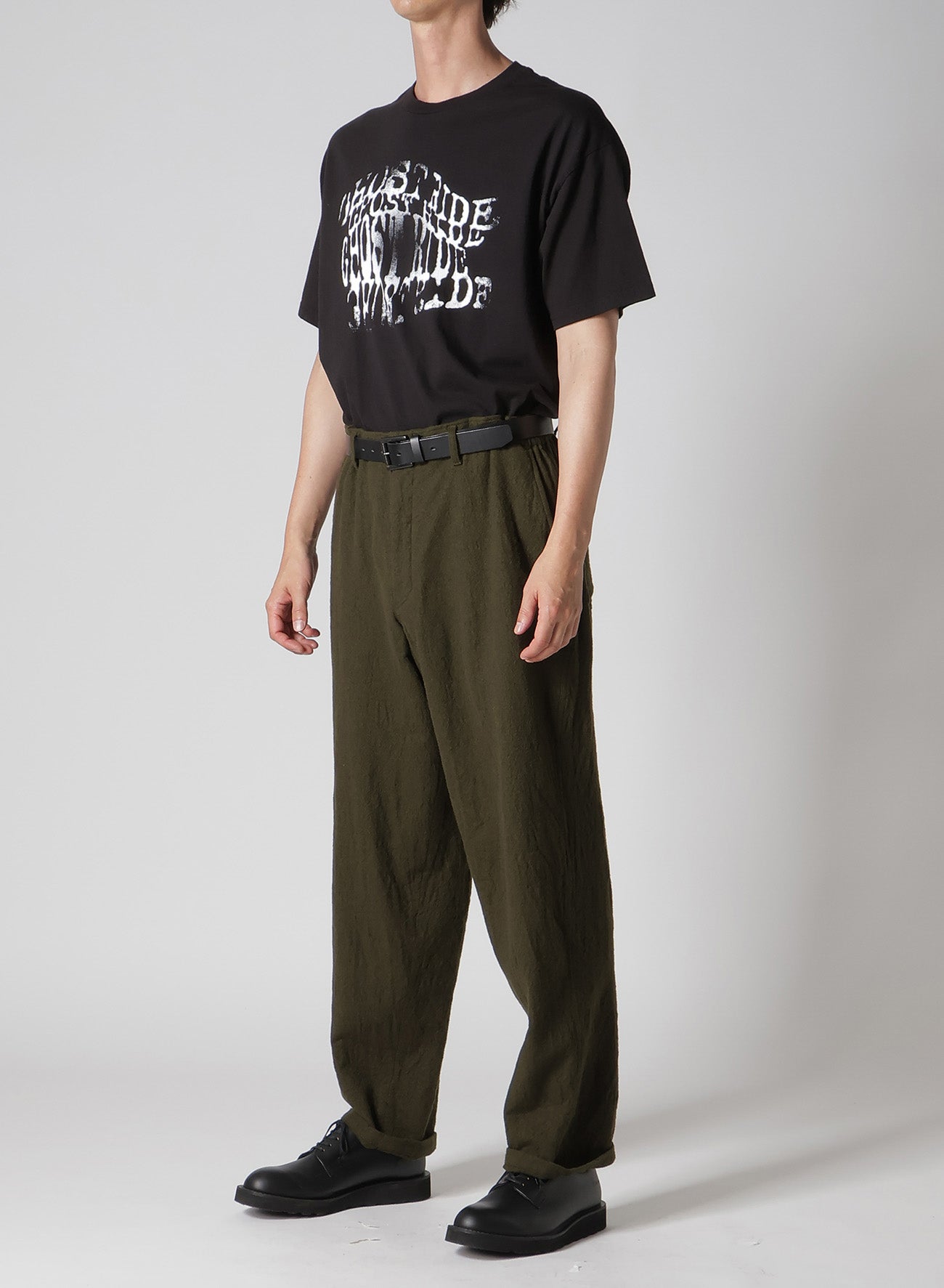 【Y's for men × MASSES】 SHRINK SERGE SIDE ELASTIC PANTS