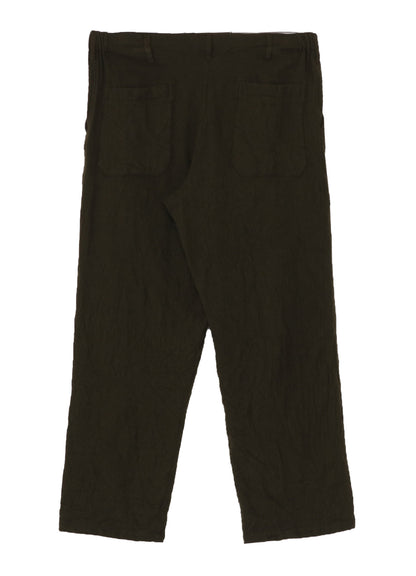 【Y's for men × MASSES】 SHRINK SERGE SIDE ELASTIC PANTS