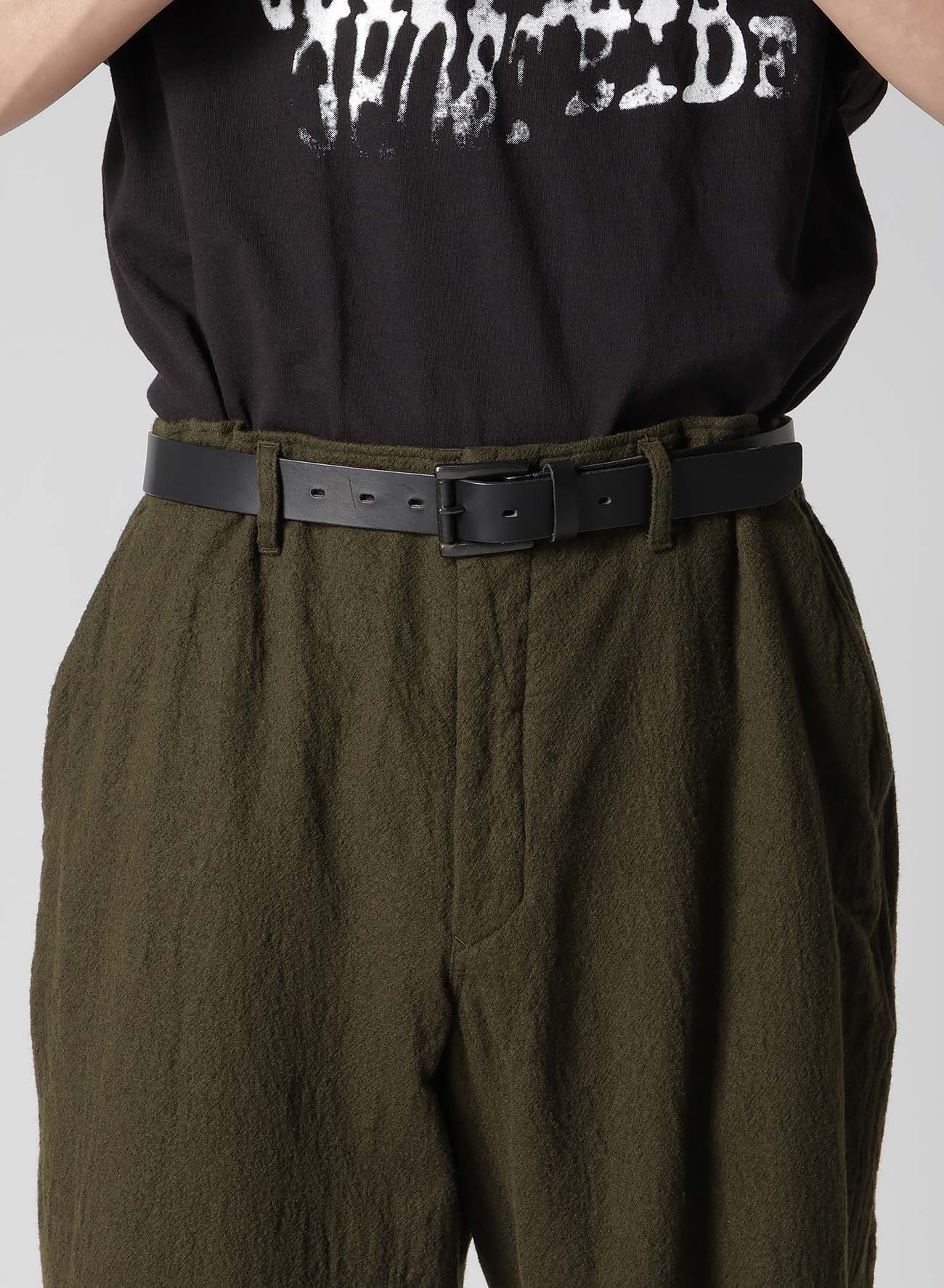 【Y's for men × MASSES】 SHRINK SERGE SIDE ELASTIC PANTS