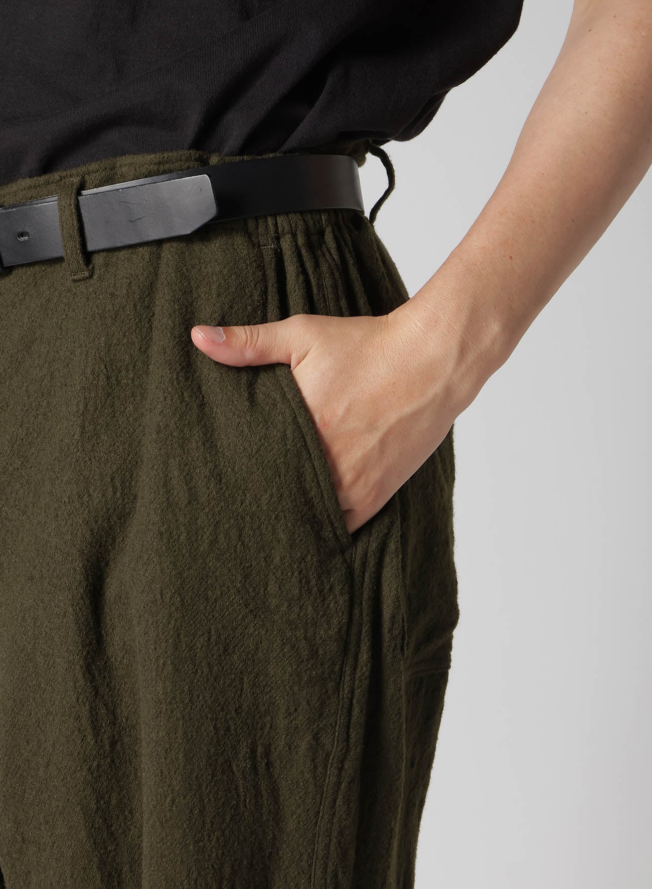 【Y's for men × MASSES】 SHRINK SERGE SIDE ELASTIC PANTS