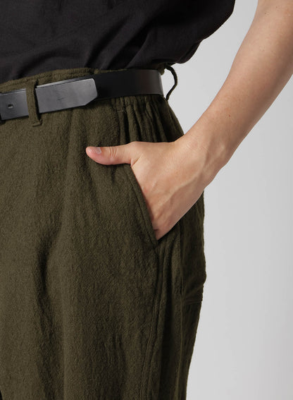 【Y's for men × MASSES】 SHRINK SERGE SIDE ELASTIC PANTS