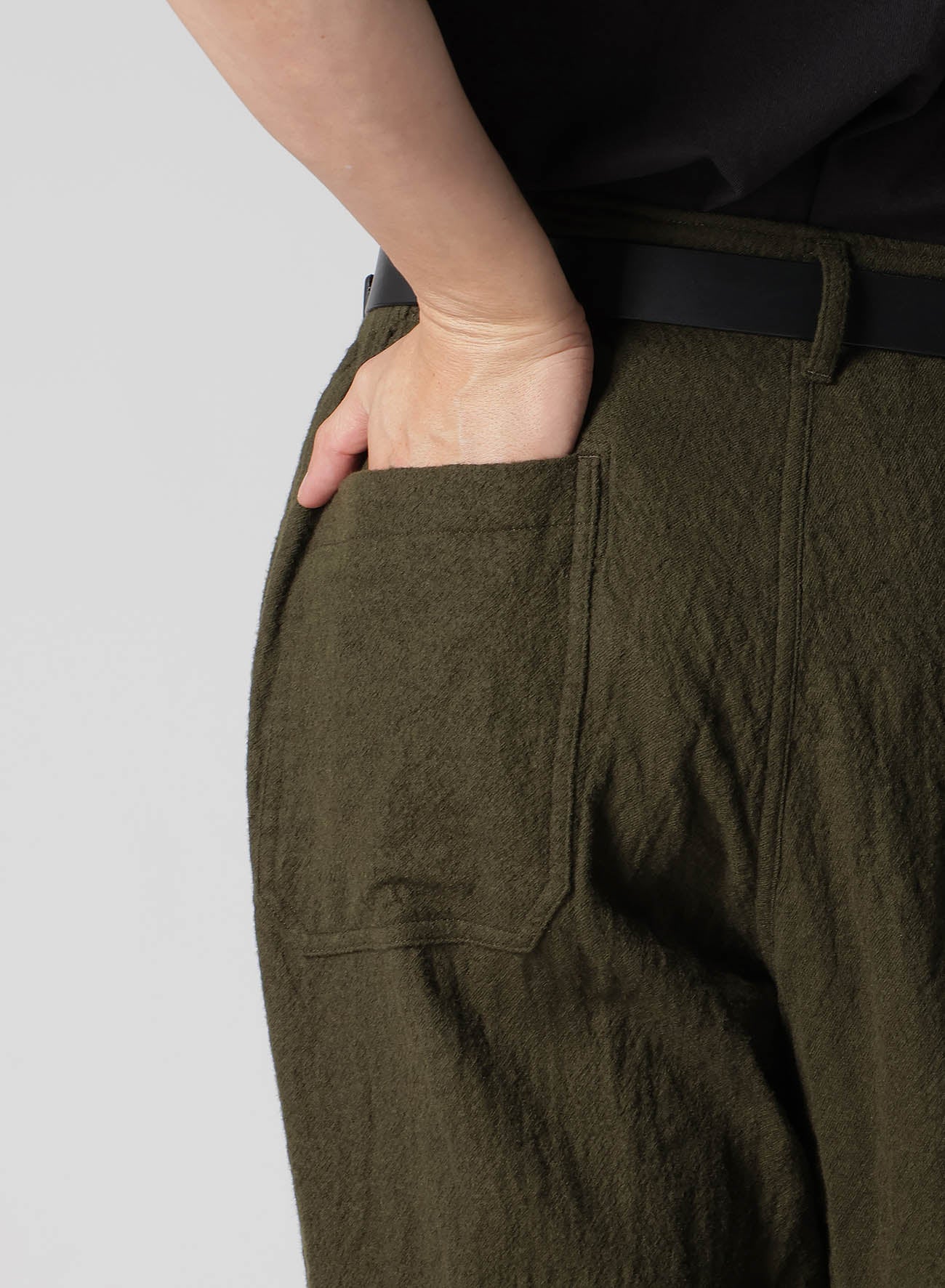 Y's for men × MASSES】 SHRINK SERGE SIDE ELASTIC PANTS – THE SHOP