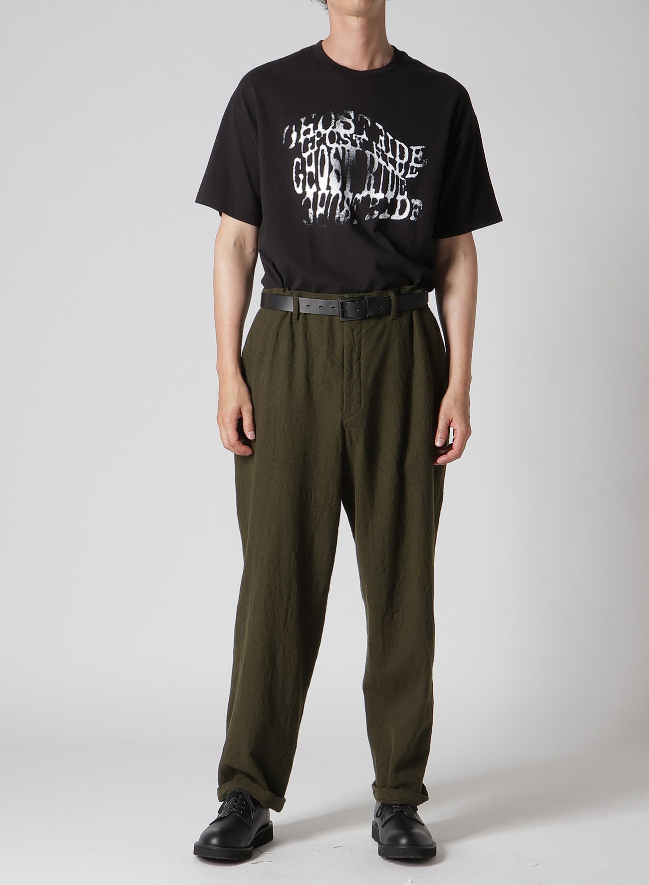 【Y's for men × MASSES】 SHRINK SERGE SIDE ELASTIC PANTS