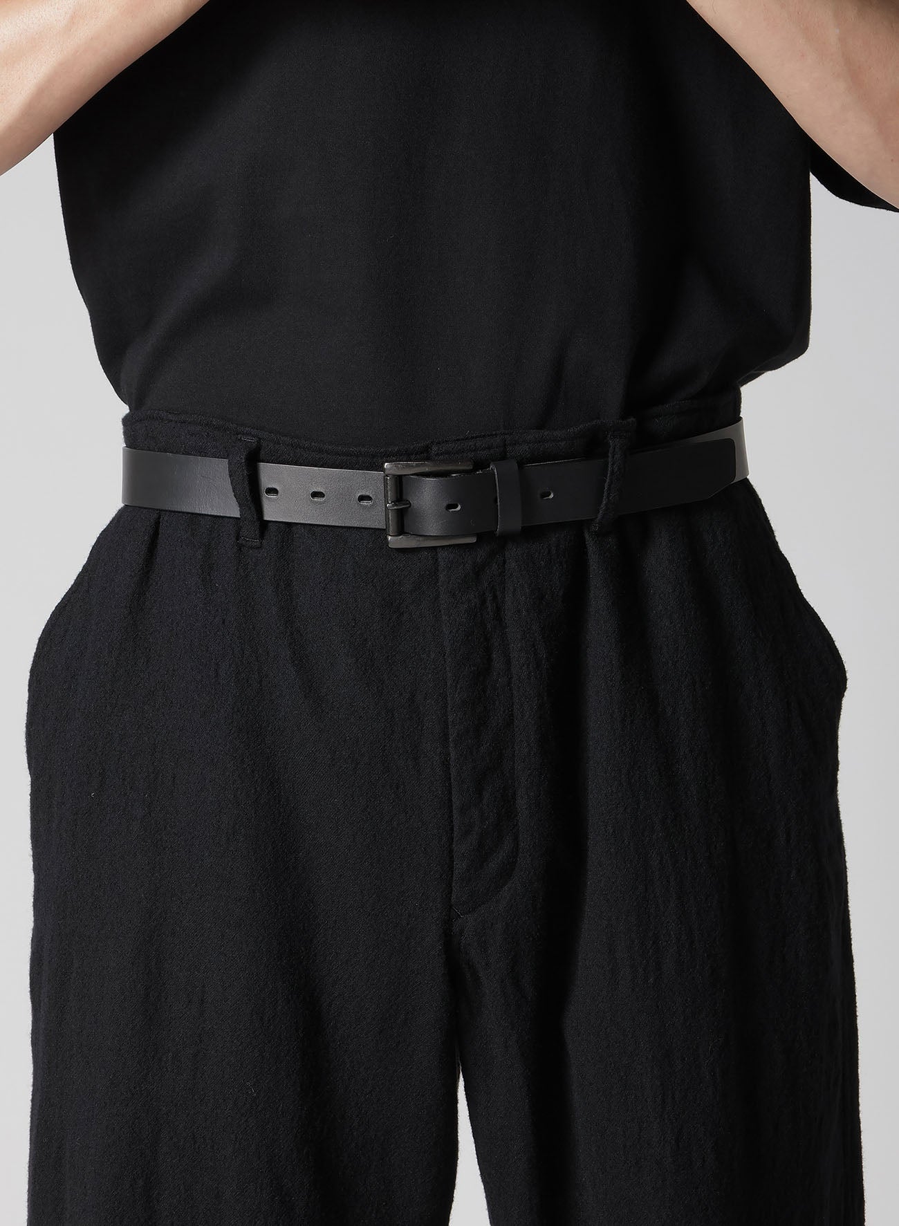 【Y's for men × MASSES】 SHRINK SERGE SIDE ELASTIC PANTS